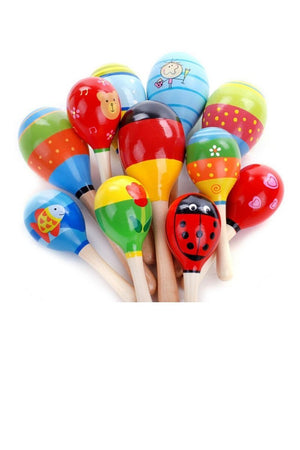 Colorful Wooden Hand Rattle