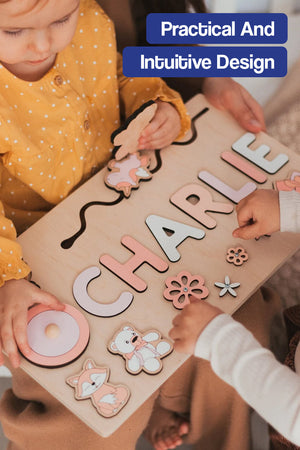 Tavola Montessori in Legno con Nome Personalizzato