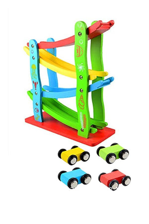 PISTA CON RAMPE IN LEGNO PER MACCHININE